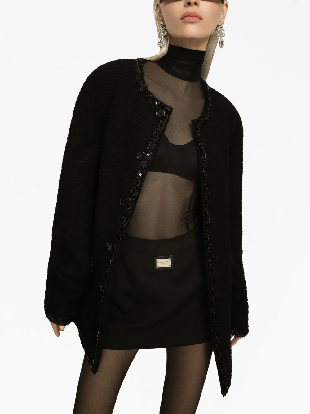 Dolce & Gabbana Verzierte Jacke In Black