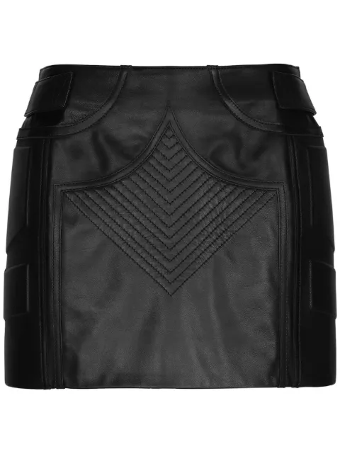 Dolce & Gabbana — mid-rise nappa mini skirt
