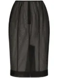 Dolce & Gabbana sheer pencil skirt - Black