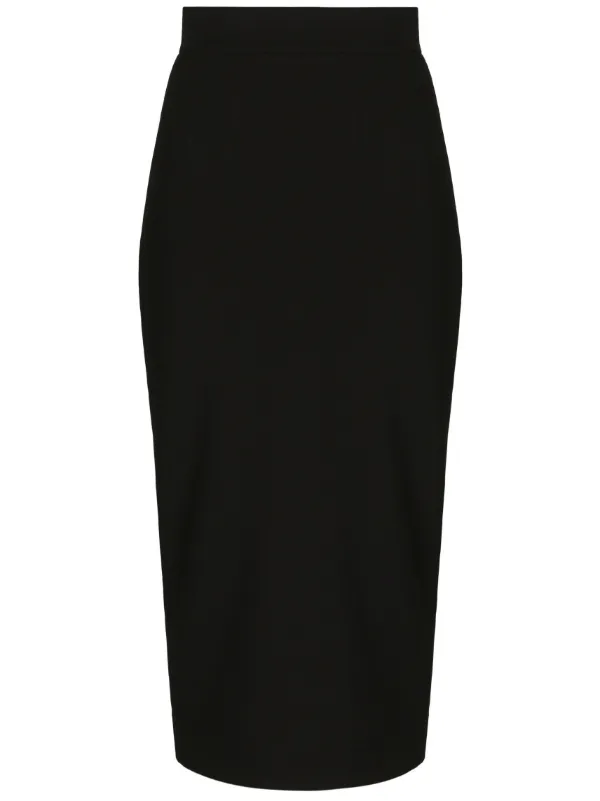 【関税&送料込】Dolce & Gabbana Skirts Black Lace pencil skirt with slit in Black for Women