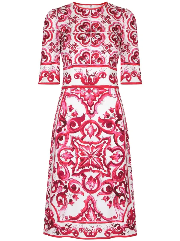 Dolce & Gabbana Majolica-print Maxi Dress - Farfetch