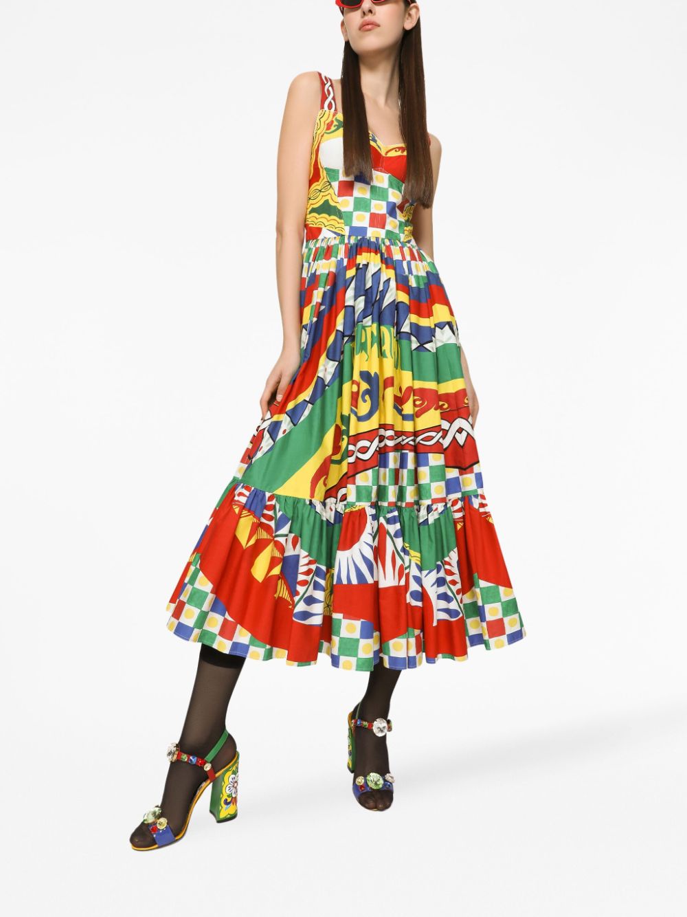 Dolce & Gabbana Midi-jurk met print - Veelkleurig