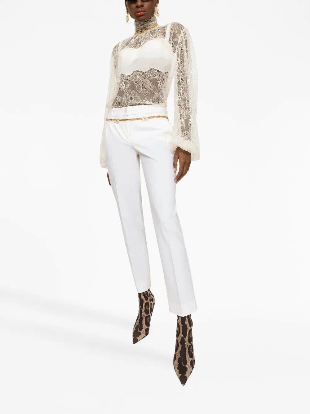 Dolce & Gabbana Doorzichtige blouse - Wit
