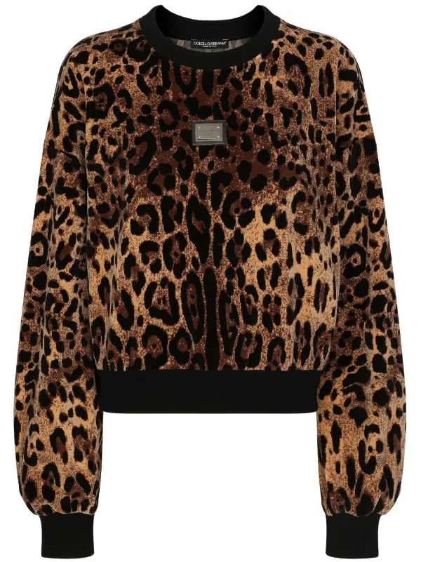 DOLCE&GABBANA★レオパード柄プルオーバ Dolce & Gabbana レオパード プルオーバー | ブラウン | FARFETCH JP