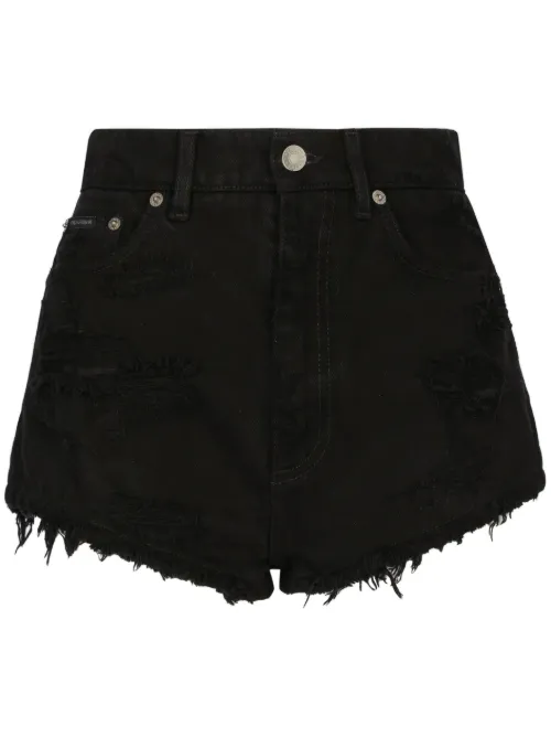 Short en jean à effet usé - Dolce & Gabbana - Modalova