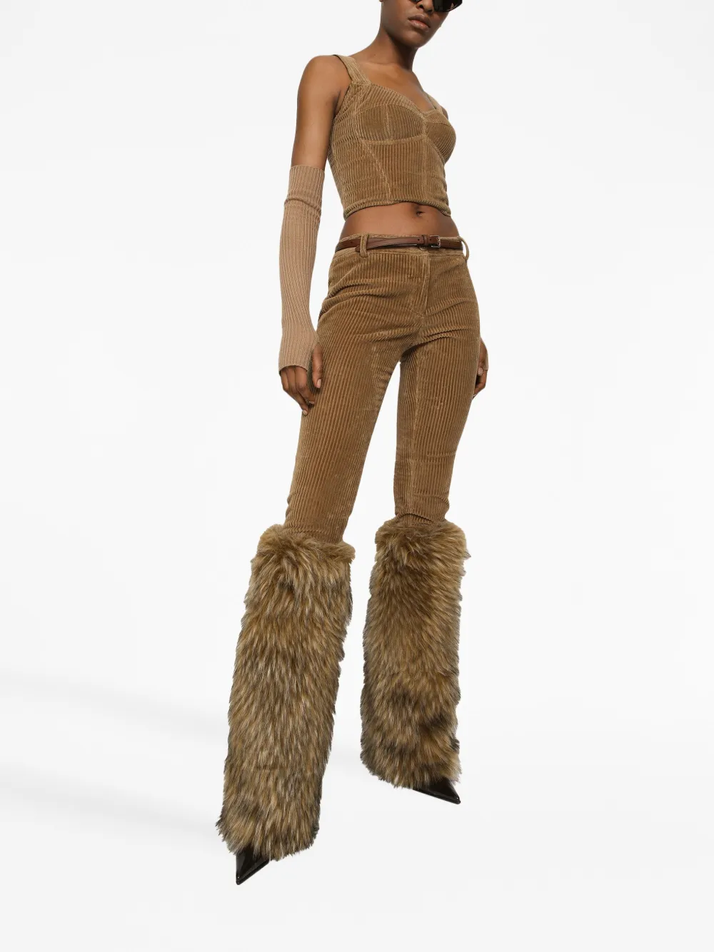 Image 2 of Dolce & Gabbana low-rise corduroy trousers