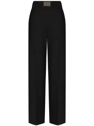 Vintage Dolce & Gabbana Black Cotton Flared Pants