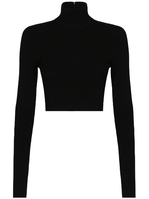 Dolce & Gabbana high-neck knitted crop top Women