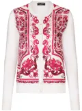 Dolce & Gabbana Majolica-print silk cardigan - White