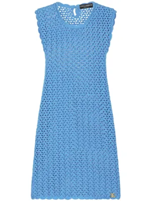 Dolce & Gabbana Rachel Tweed Minidress | Blue | FARFETCH