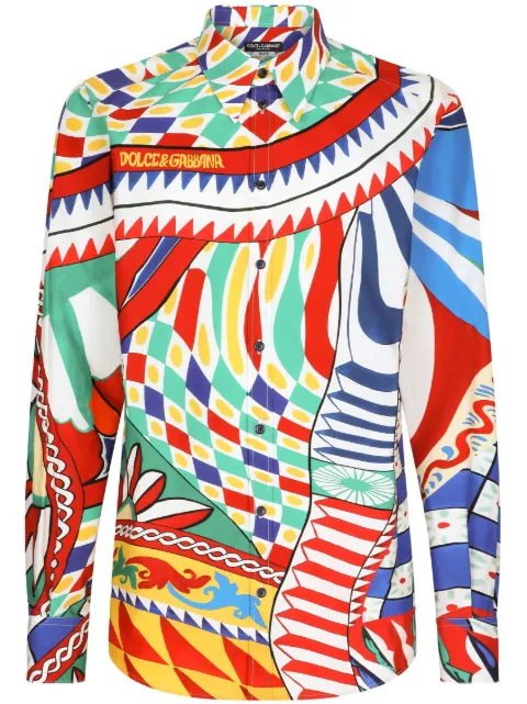 Dolce & Gabbana Carretto-print cotton shirt