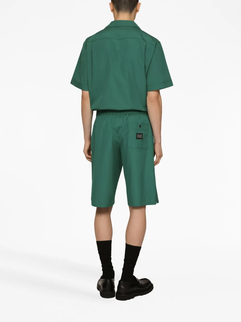 Shop Dolce & Gabbana Dg Essentials Short-sleeve Shirt In Green