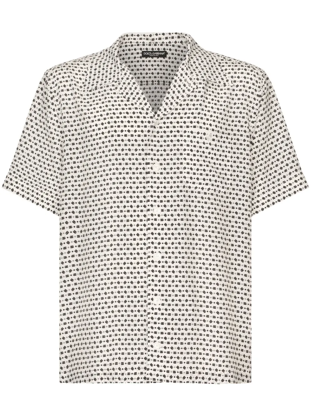 Dolce & Gabbana chemise en soie à imprimé DG | blanc | Image 1