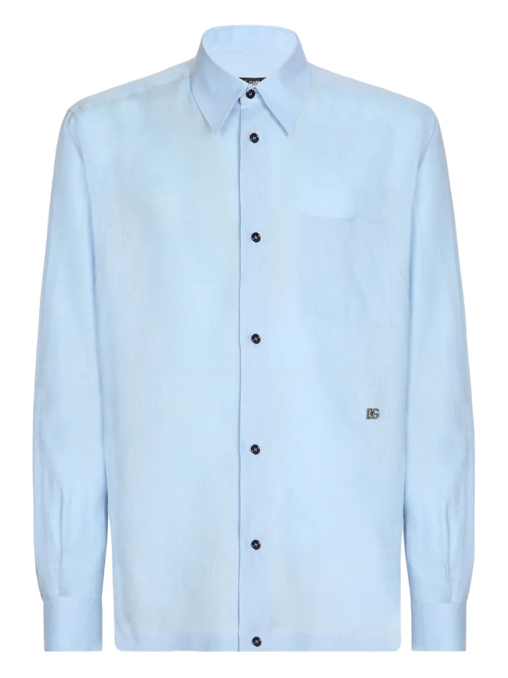 Dolce & Gabbana logo-plaque shirt | Blue | Image 1