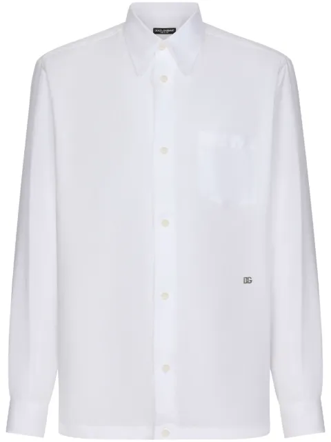 Dolce & Gabbana long-sleeved button-up linen shirt