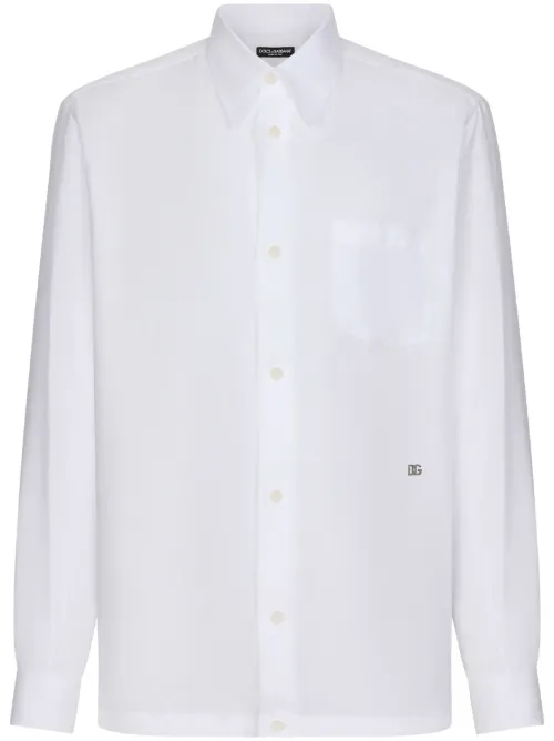 Chemise en lin à boutonnière - Dolce & Gabbana - Modalova