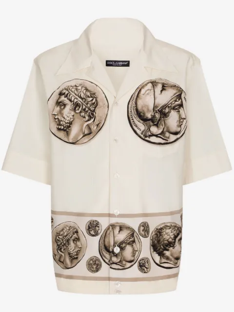 Dolce & Gabbana camisa con monedas estampadas