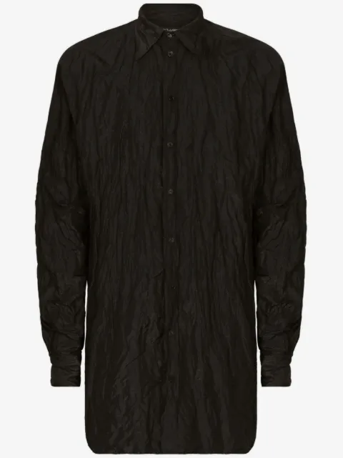 Dolce & Gabbana camisa manga larga con efecto arrugado 