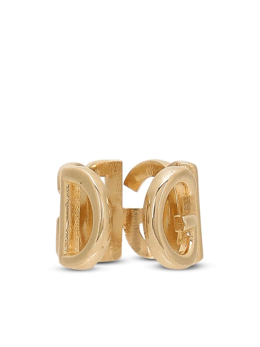 Shop Dolce & Gabbana Logo Polished Earcuff In Gold