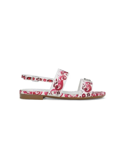 Dolce & Gabbana Kids Majolica-print buckled sandals