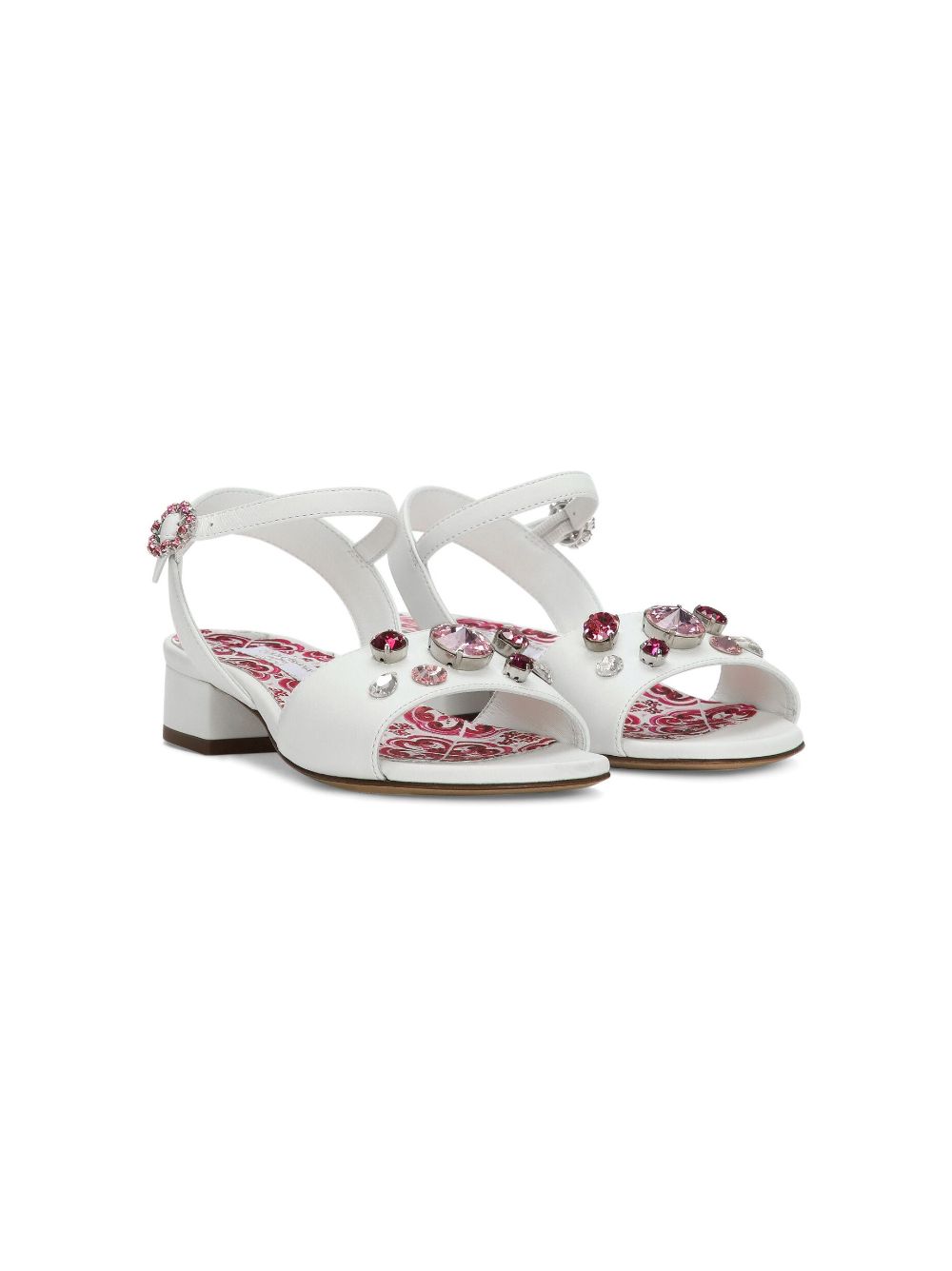 Dolce & Gabbana Kids Leren sandalen - Wit