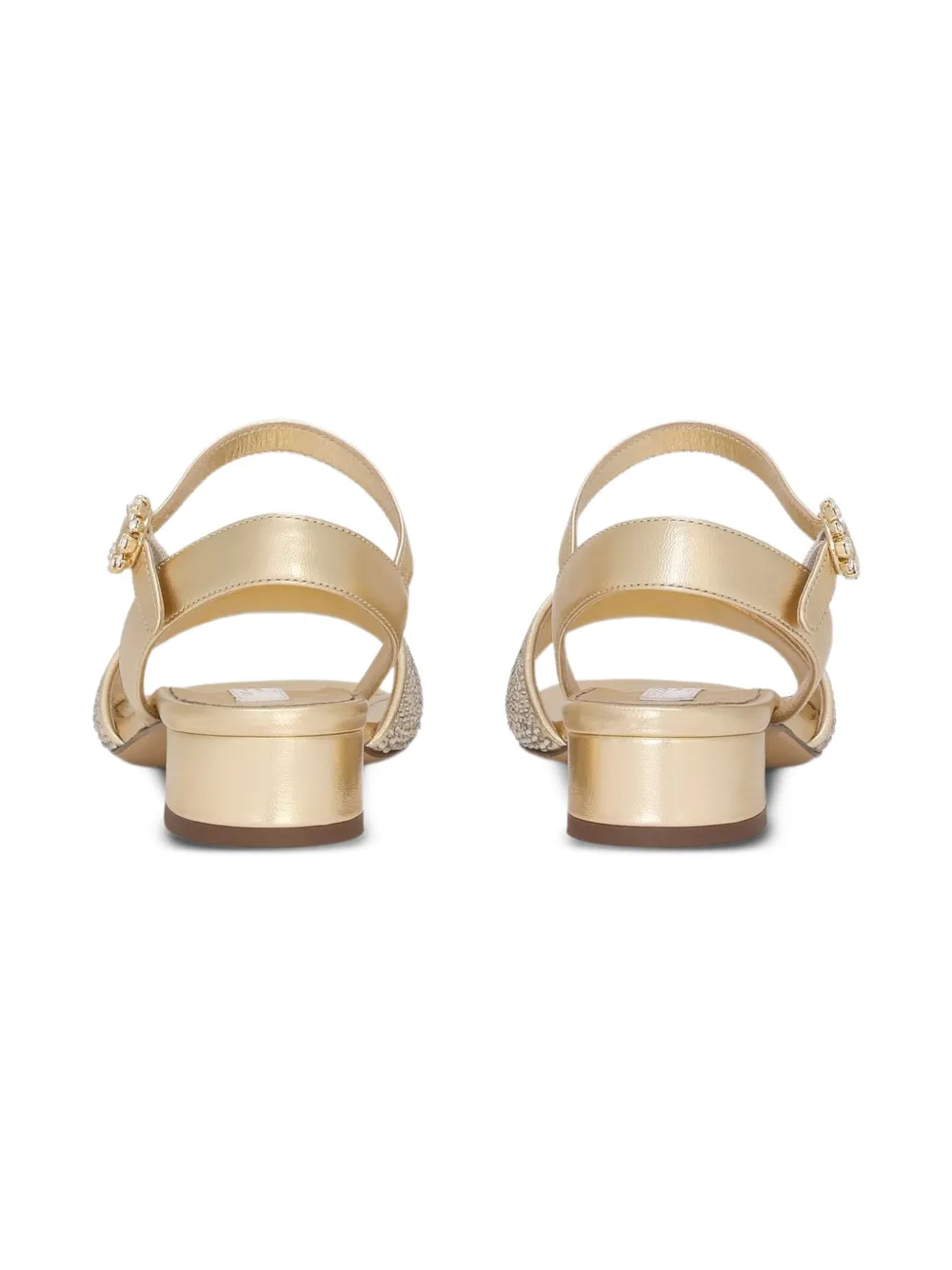Dolce & Gabbana Kids Sandalen verfraaid met kristallen en gesp Goud