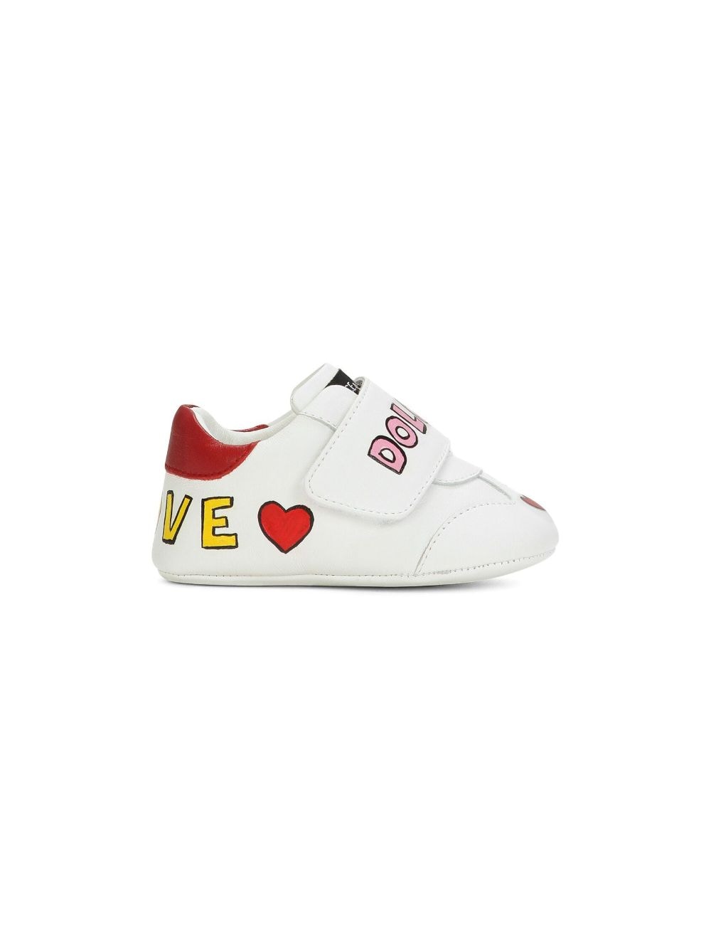 Shop Dolce & Gabbana First Love Touch-strap Sneakers In White