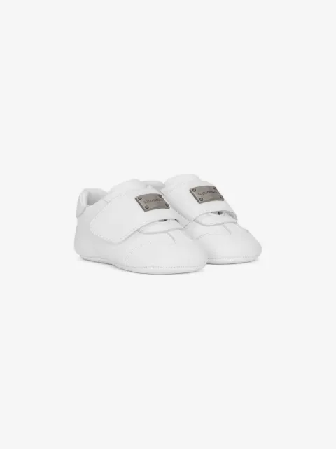 Dolce & Gabbana Kids logo-plaque touch-strap sneakers
