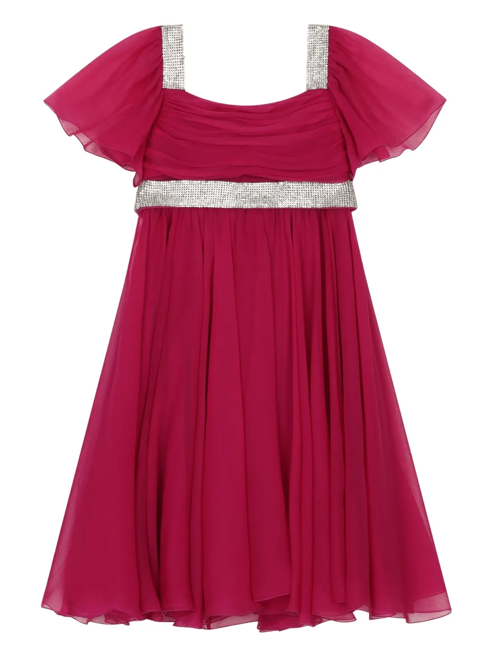 Dolce & Gabbana Kids embellished-belt party dress | Pink | Image 1