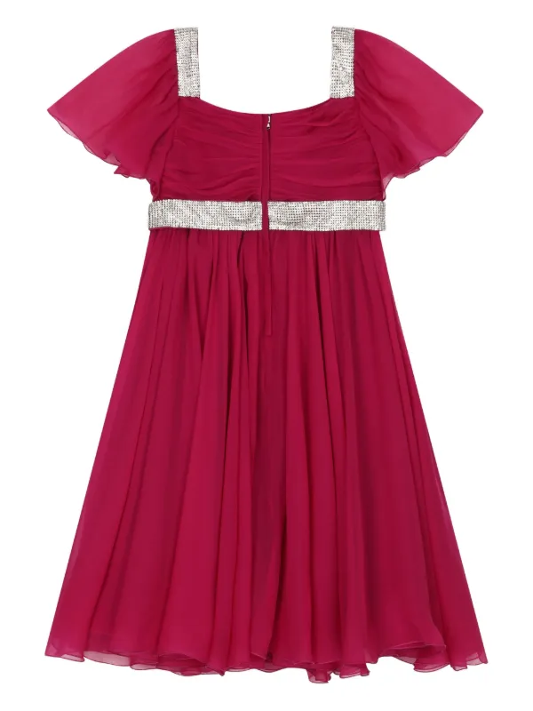 dolce and gabbana party dresses Long chiffon and lace dress in Green for Women