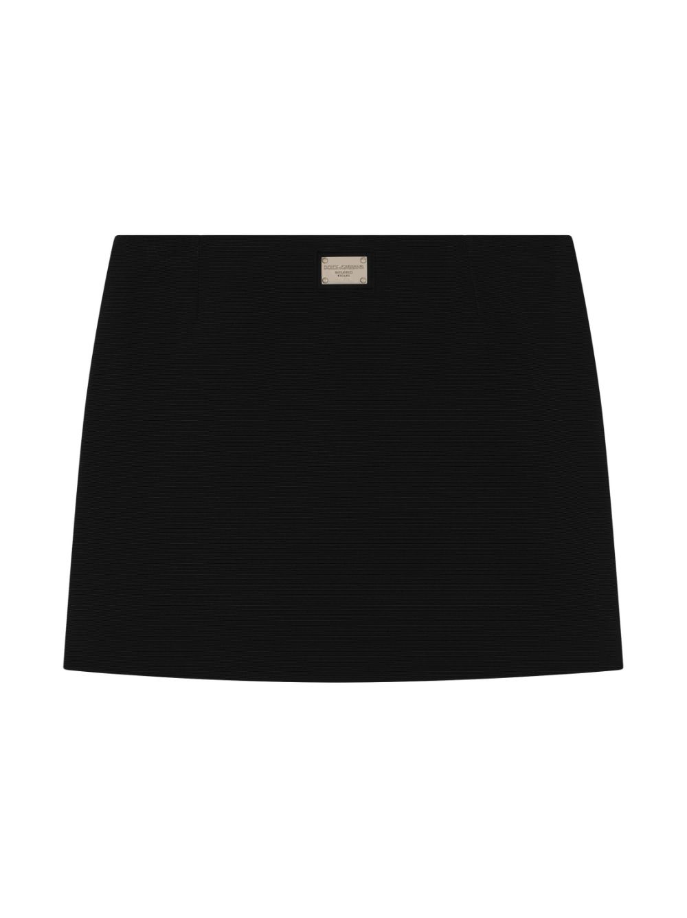 Dolce & Gabbana Kids logo-plaque mini skirt - Black