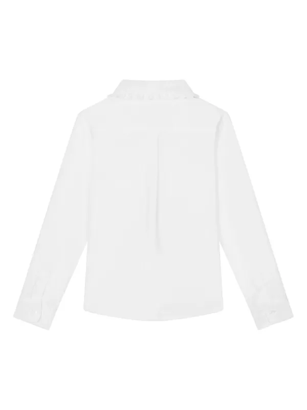 logo-embroidered long-sleeve shirt