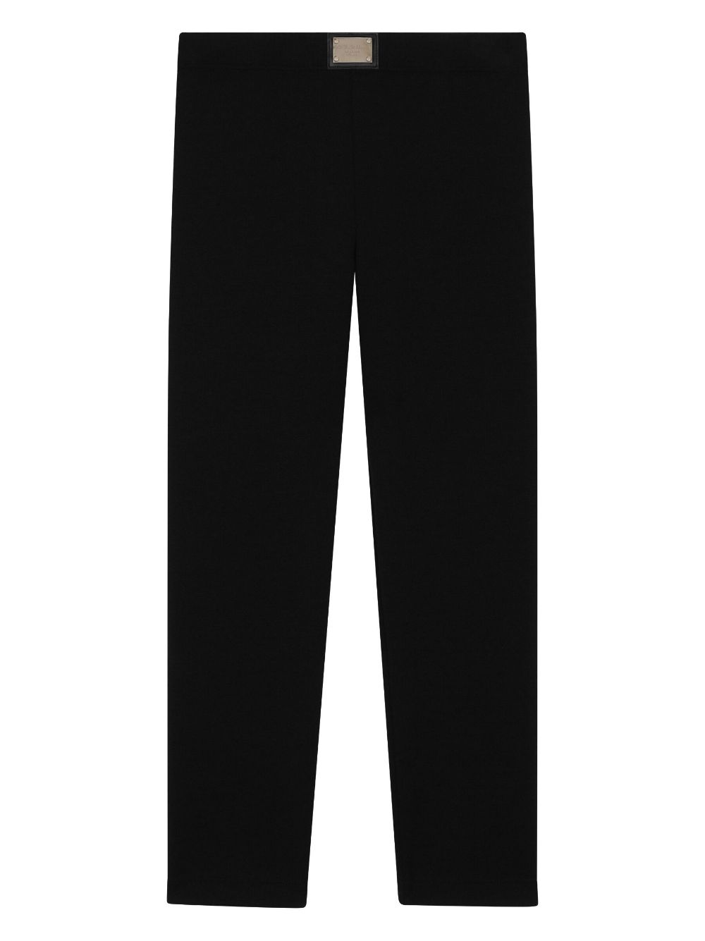 Dolce & Gabbana Kids logo-plaque stretch-wool leggings - Black