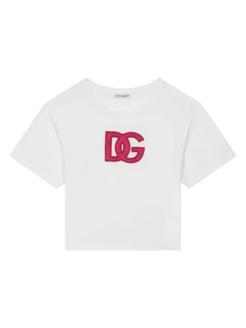 Dolce & Gabbana Kids logo-patch cotton T-shirt