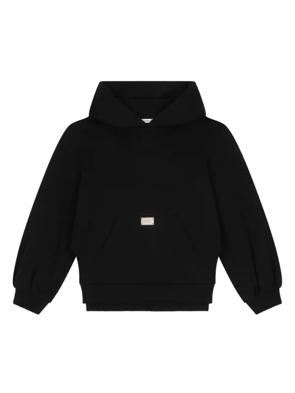 DOLCE&amp;GABBANA ドルチェ＆ガッバーナ キッズ フラワーロゴプリントジップアップパーカー L5JW9M/G7KC1 ブラック 7/8 Dolce & Gabbana Kids ドルチェ＆ガッバーナキッズ フローラル ジップ