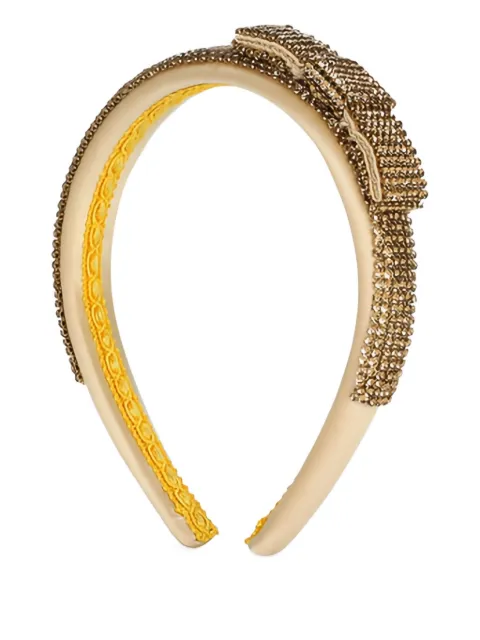 Dolce & Gabbana Kids rhinestone-embellished satin hairband