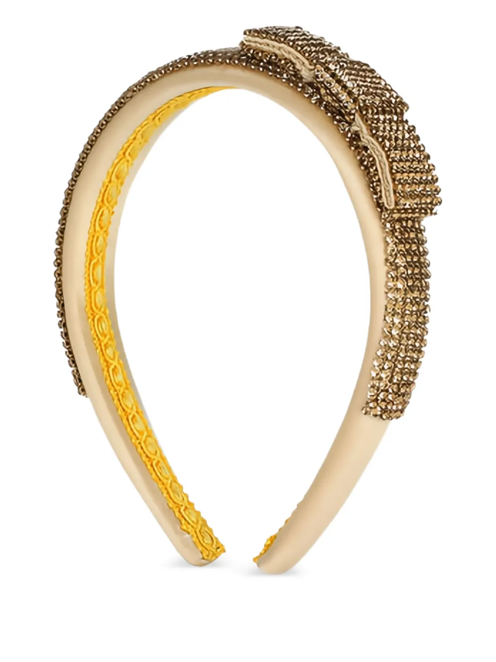 Dolce & Gabbana Kids Satijnen haarband verfraaid met stras Goud