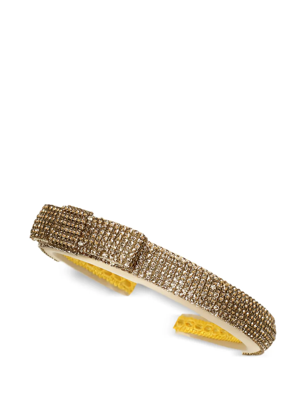 Dolce & Gabbana Kids Satijnen haarband verfraaid met stras Goud