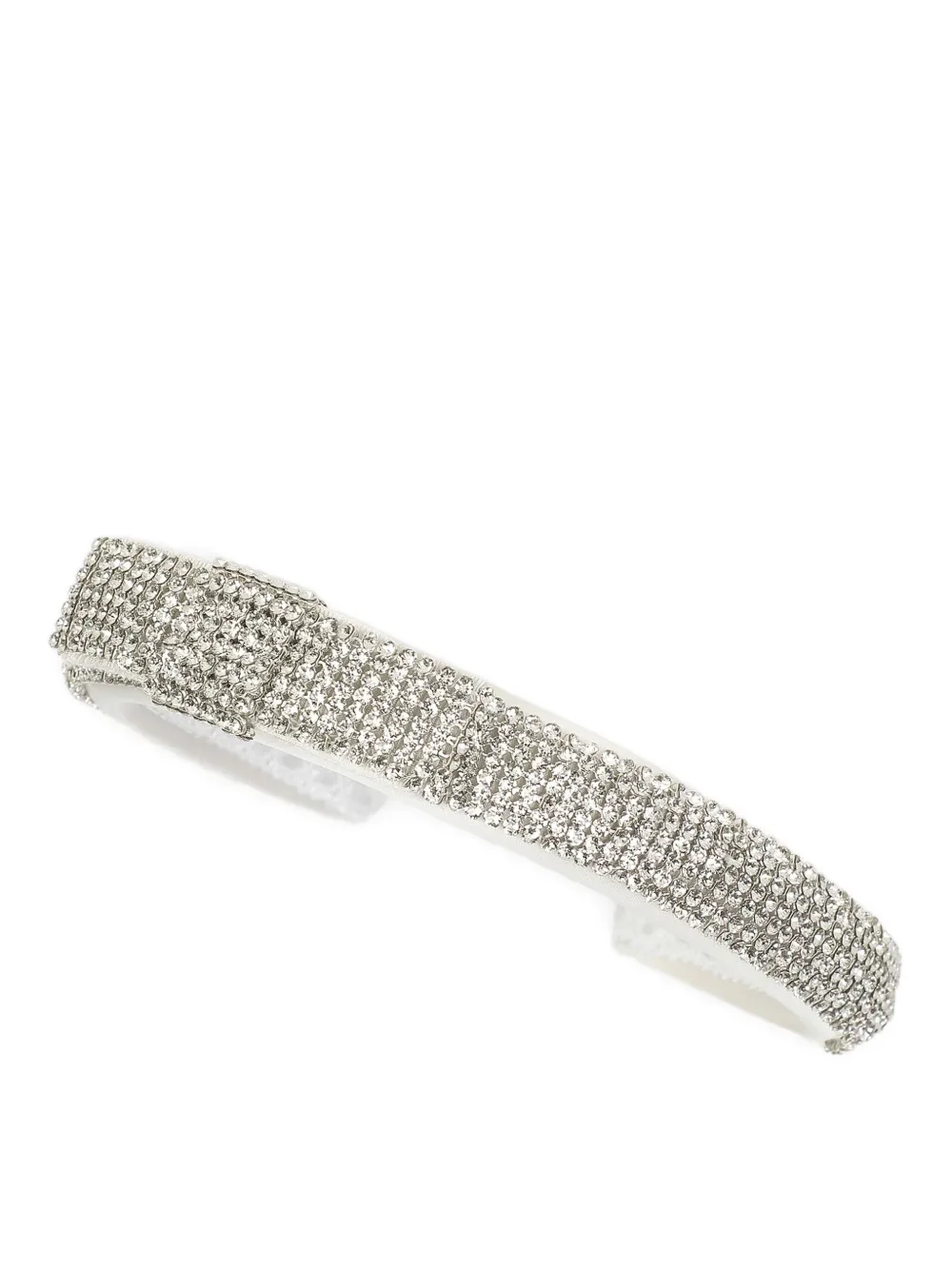 Dolce & Gabbana Crystal-embellished Bow Headband In Neutral