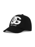 Dolce & Gabbana Kids logo-print cotton baseball cap - Black