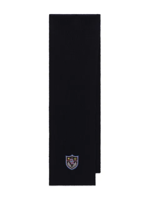 Dolce & Gabbana Kids logo-patch virgin-wool scarf