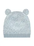Dolce & Gabbana Kids animal-ears knitted hat - Blue