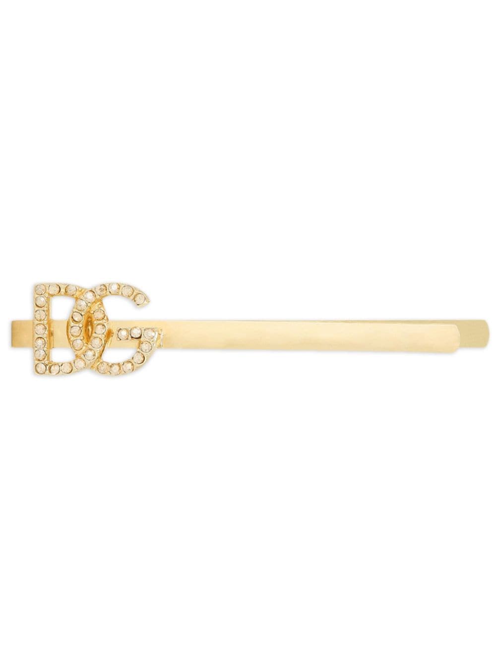Shop Dolce & Gabbana Logo-plaque Hair Clip In Gold