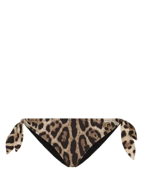 Bas de bikini à imprimé léopard - Dolce & Gabbana - Modalova