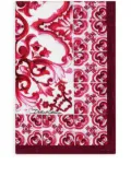 Dolce & Gabbana Majolica-print terry-cloth beach towel - White