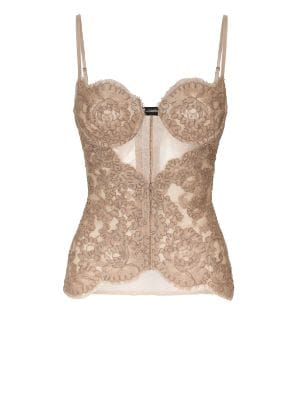Dolce & Gabbana lace-detail Sheer Camisole - Farfetch