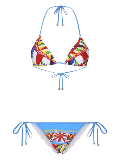 Dolce & Gabbana Carretto-print bikini set