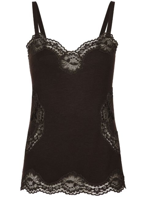 Dolce & Gabbana lace-detailing knitted camisole