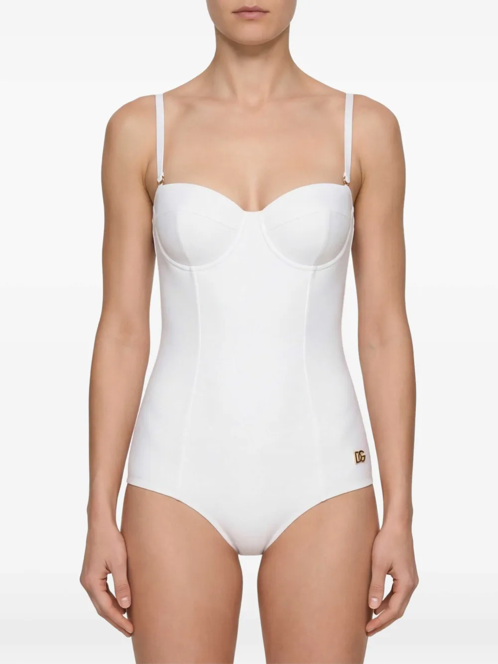 Dolce & Gabbana Badpak met logoplakkaat Wit