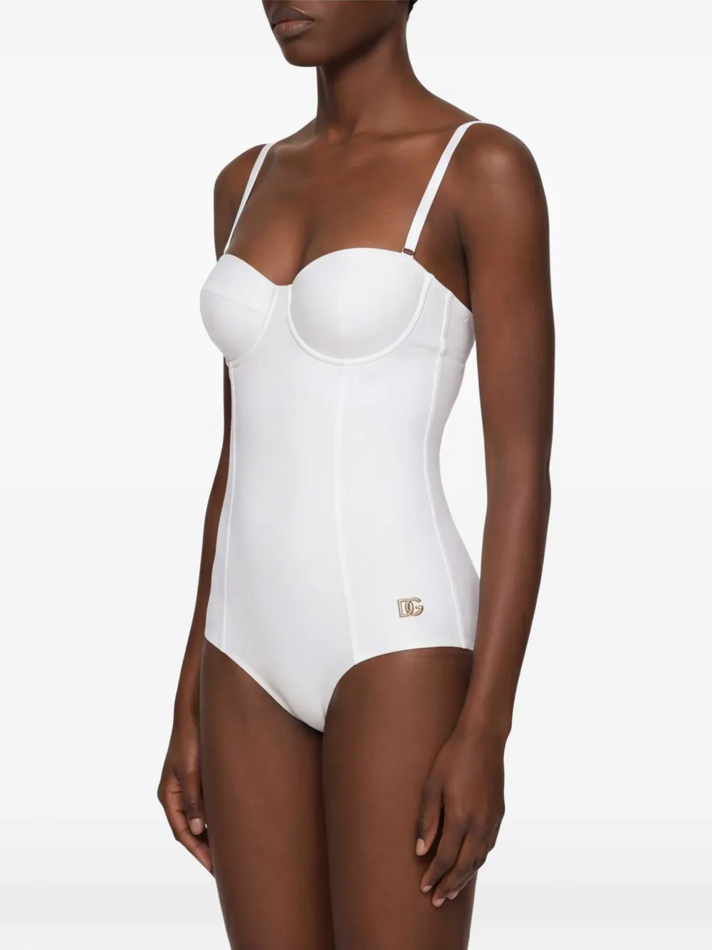 Dolce & Gabbana Badpak met logoplakkaat Wit